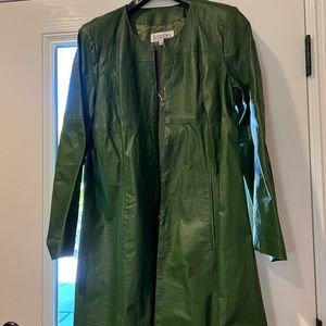 Bradley green leather coat. Beautiful color!